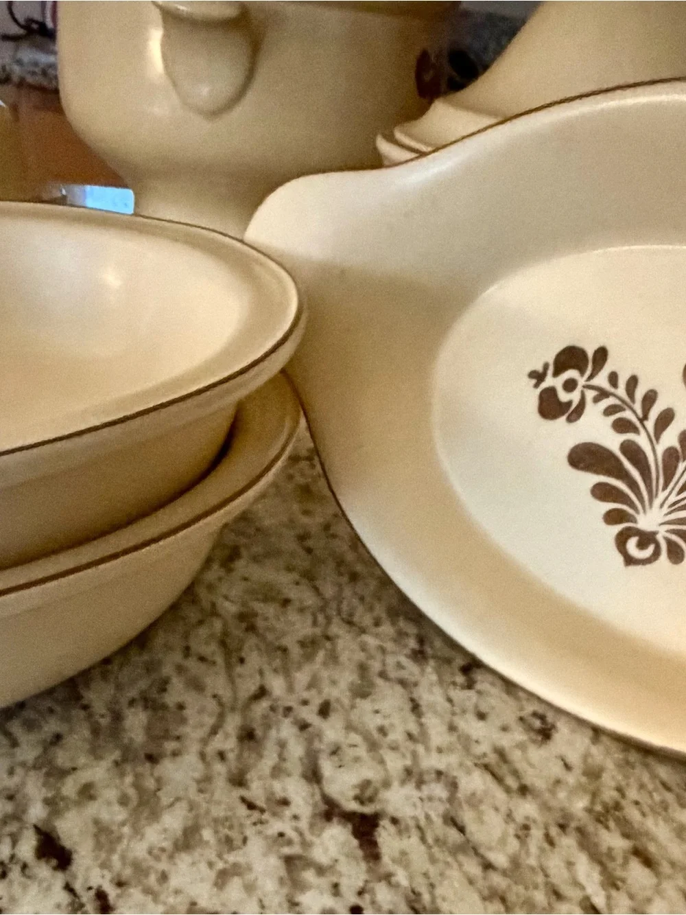 Vintage Pfatlzgraff Village Casserole Dishes and Au Gratin Dish/ 3 Piece Lot